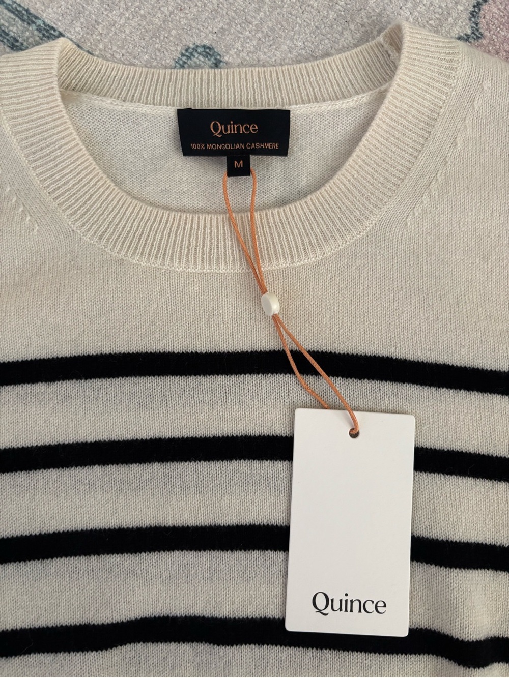 Quince Mongolian Black & Cream Striped Short-Sleeve Tee - Picture 4 of 4